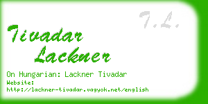 tivadar lackner business card